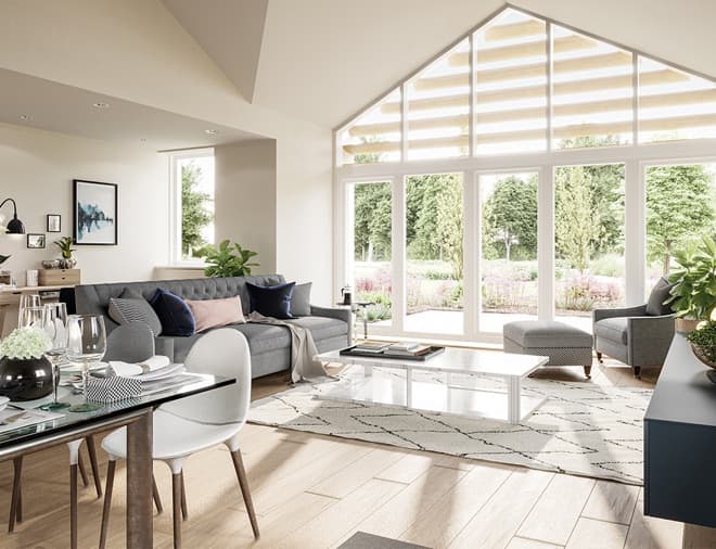 CGI interior of living area