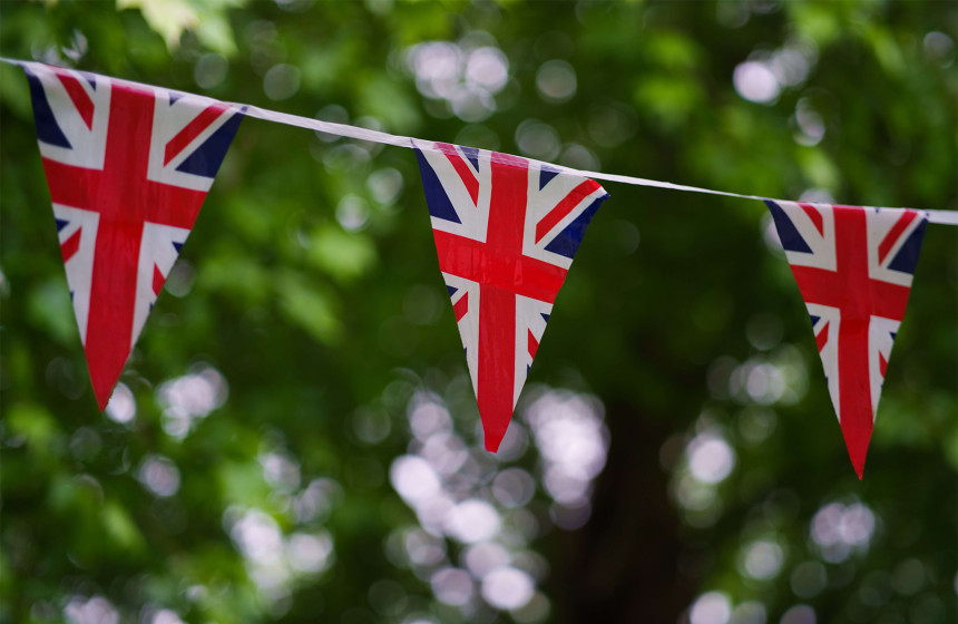 An image of union jack bunting to represent the King's Coronation and what's on in Essex this weekend.